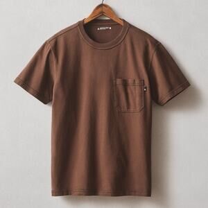 NWOT American Giant Men's 100% Cotton Utility Pocket Tee Chickory Coffee 2XL
